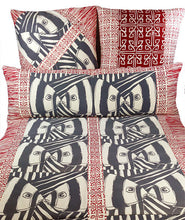 Load image into Gallery viewer, Mirrored in Red & Gray 16"x 48" jumbo lumbar pillow