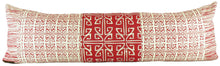 Load image into Gallery viewer, Mirrored in Red &amp; Gray 16"x 48" jumbo lumbar pillow
