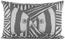 Load image into Gallery viewer, "Mirrored" in Gray- 16" x 24" pillow
