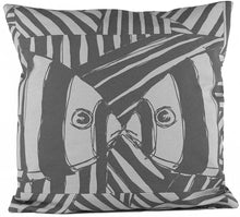Load image into Gallery viewer, "Mirrored" in Gray- 18" x 18" pillow
