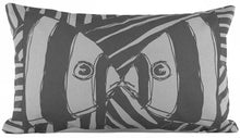 Load image into Gallery viewer, "Mirrored" in Gray- 12" x 20" pillow
